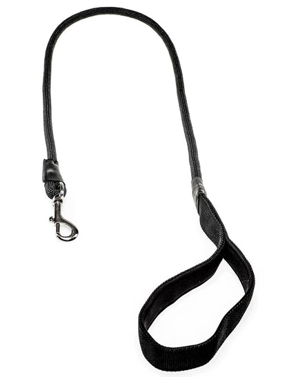 Hundeleine aus Kletterseil von Hundefreund in Schwarz mit gepolstertem Neoprengriff