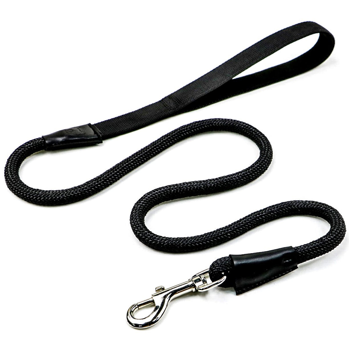 Hundeleine aus Kletterseil von Hundefreund in Schwarz, 125 cm