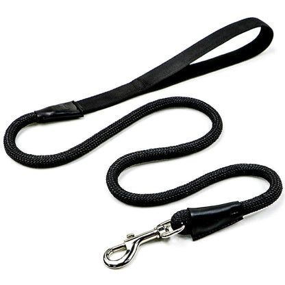 Hundeleine aus Kletterseil von Hundefreund in Schwarz, 125 cm