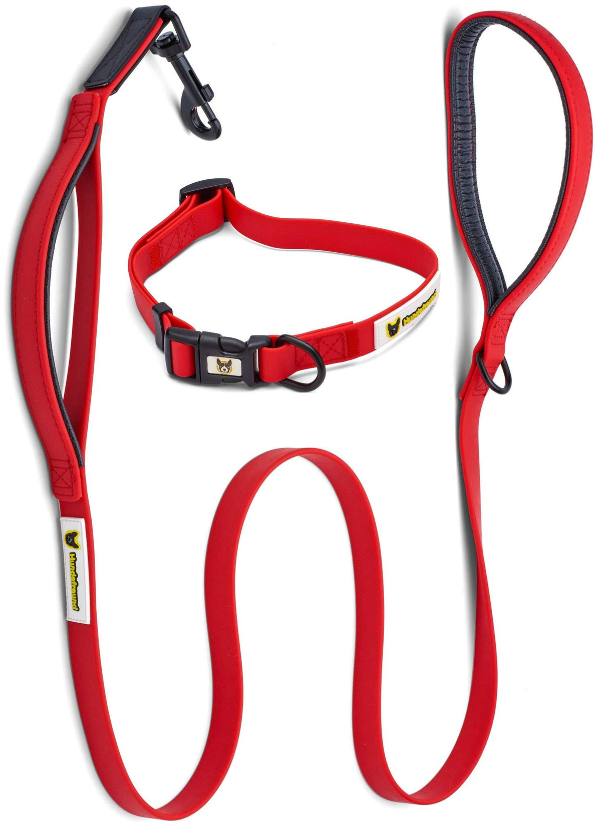 Set aus Hundeleine und Halsband von Hundefreund in Rot aus PVC