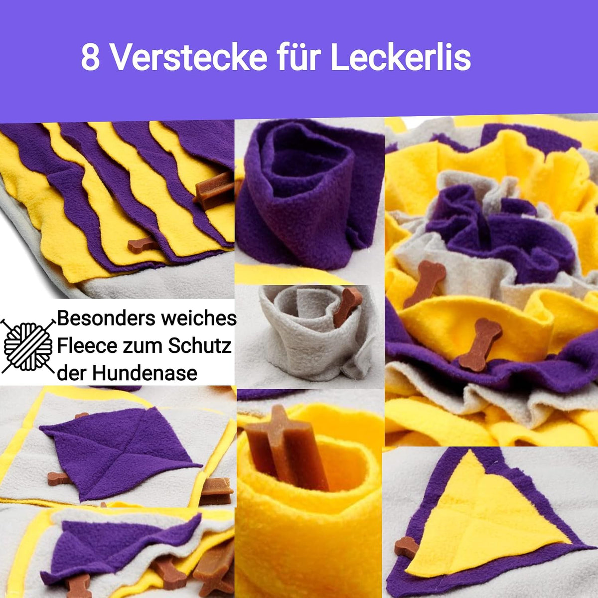 Schnüffelteppich von Hundefreund im Einsatz beim Suchspiel