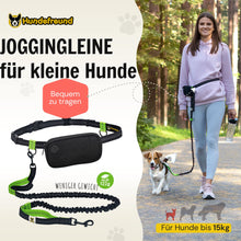 Joggingleine für kleine Hunde von Hundefreund in Grün beim Spaziergang