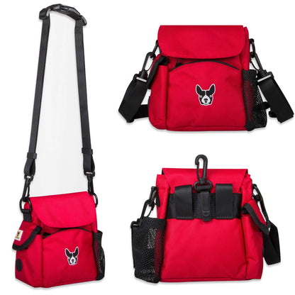 Futtertasche von Hundefreund in Rot mit Umhängegurt