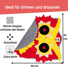 Kleiner Schnüffelteppich Eule von Hundefreund mit Schnüffelelementen zum Verstecken von Leckerlis