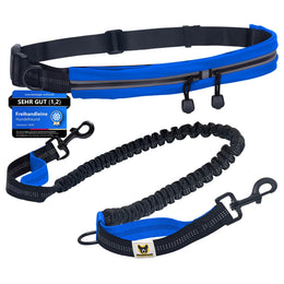 Joggingleine mit Bauchgurt – 120 bis 170 cm, Blau