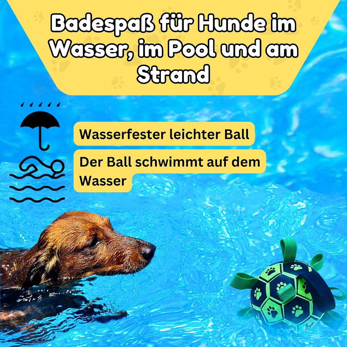 Hundefußball 12 cm von Hundefreund in Orange mit Ballpumpe und Nadel