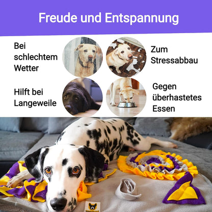 Schnüffelteppich von Hundefreund mit rutschfesten Gumminoppen auf der Unterseite