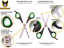 Effilierschere von Hundefreund mit einseitiger Zahnung, 16,5 cm