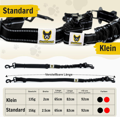 Hundegurt fürs Auto von Hundefreund in Schwarz mit Drehkarabiner