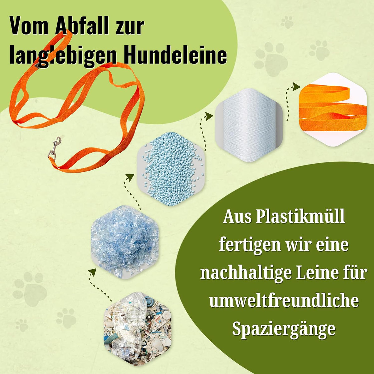 Recycelte Hundeleine von Hundefreund im Einsatz beim Gassi gehen