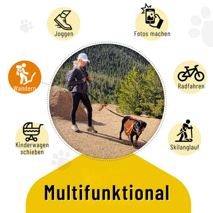 Joggingleine von Hundefreund in Orange für Laufen, Radfahren und Wandern