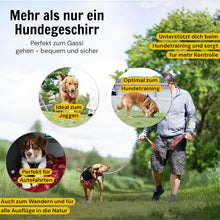 Hundegeschirr reflektierend von Hundefreund in Rot mit Frontring und Rückenring