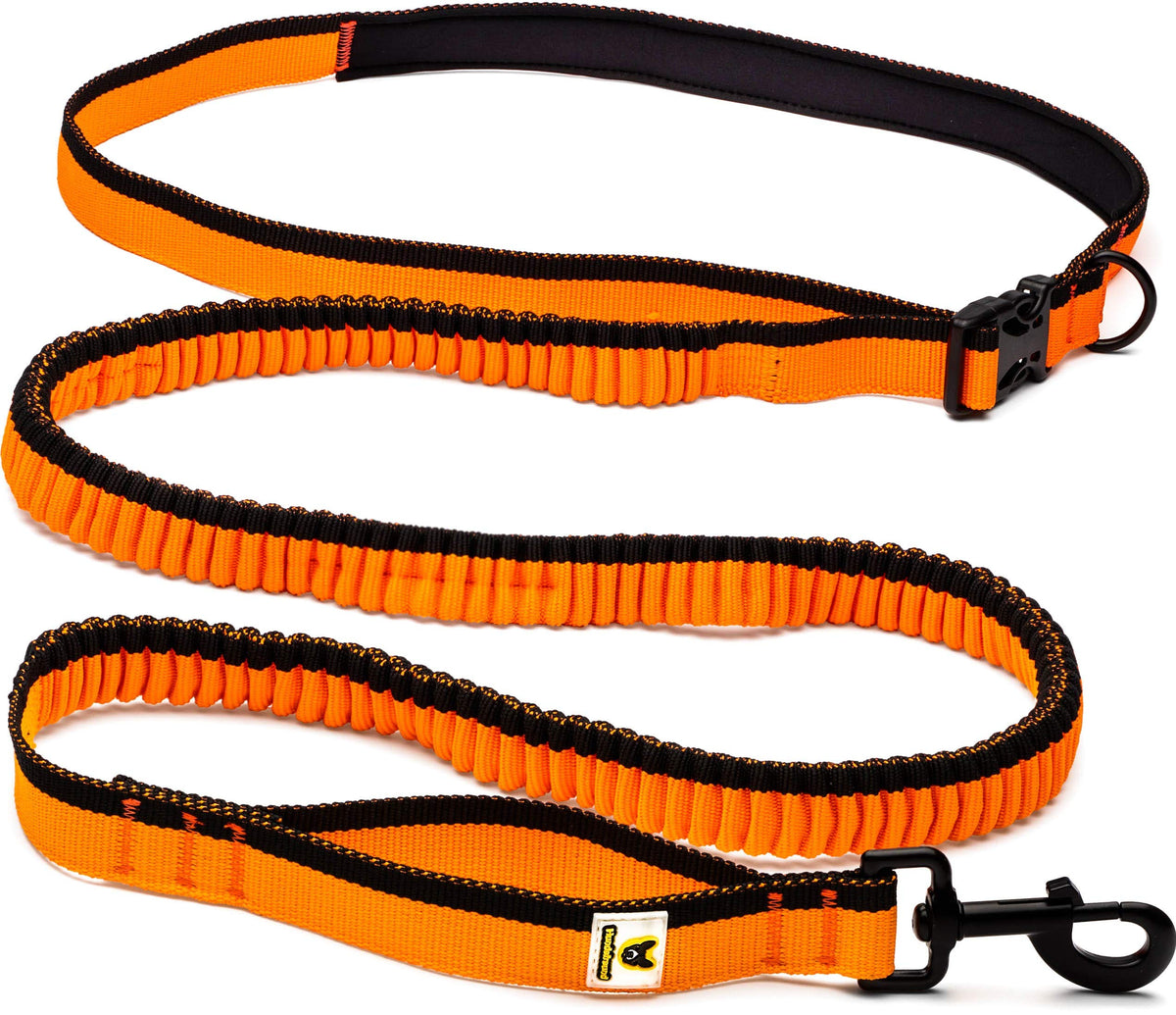 Laufleine von Hundefreund in Orange mit Bauchgurt, Gesamtansicht