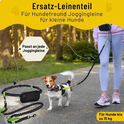Bungeeteil von Hundefreund in Grün als Ersatz-Leinenteil für die Joggingleine
