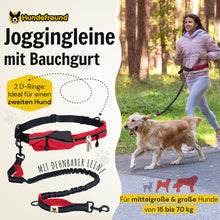 Joggingleine mit Bauchgurt in Rot für mittelgroße und große Hunde – Bild 2 von 7