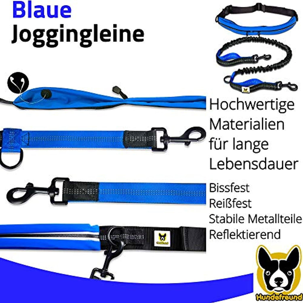 Joggingleine Hund Mit Bauchgurt - Freihandleine Mit Trinknapf Und Tasche