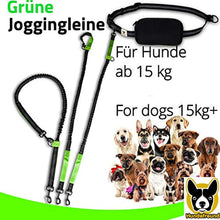 Joggingleine von Hundefreund in Grün mit verstellbarem Bauchgurt