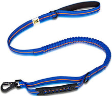 Elastische Führleine von Hundefreund in Blau-Orange mit Blick auf die gesamte Leine