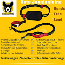 Joggingleine mit gepolstertem Bauchgurt und Hüftbeutel in Rot – Bild 2 von 7