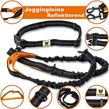 Orange Joggingleine von Hundefreund mit verstellbarem Bauchgurt